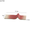 Axyaa Book-shaped Ceramic Sushi Plate | Irregular Shape Dessert Snack Plate