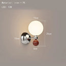 Axyaa Acrylic Ball LED Wall Light: Modern, Chrome Metal Sconce Lamp for Bedroom, Stairs