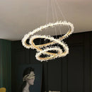 Axyaa Crystal Pendant Ring Chandelier for Luxury Interior Decor