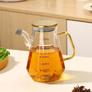 Axyaa Clear Glass Oil Bottle with Scale and Handle - Heat-resistant Soy Vinegar Sauce Container