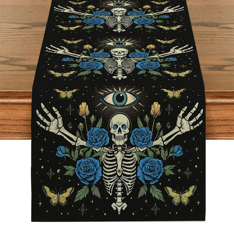 Axyaa Halloween Plants Table Runner: Indoor Outdoor Dining Decor