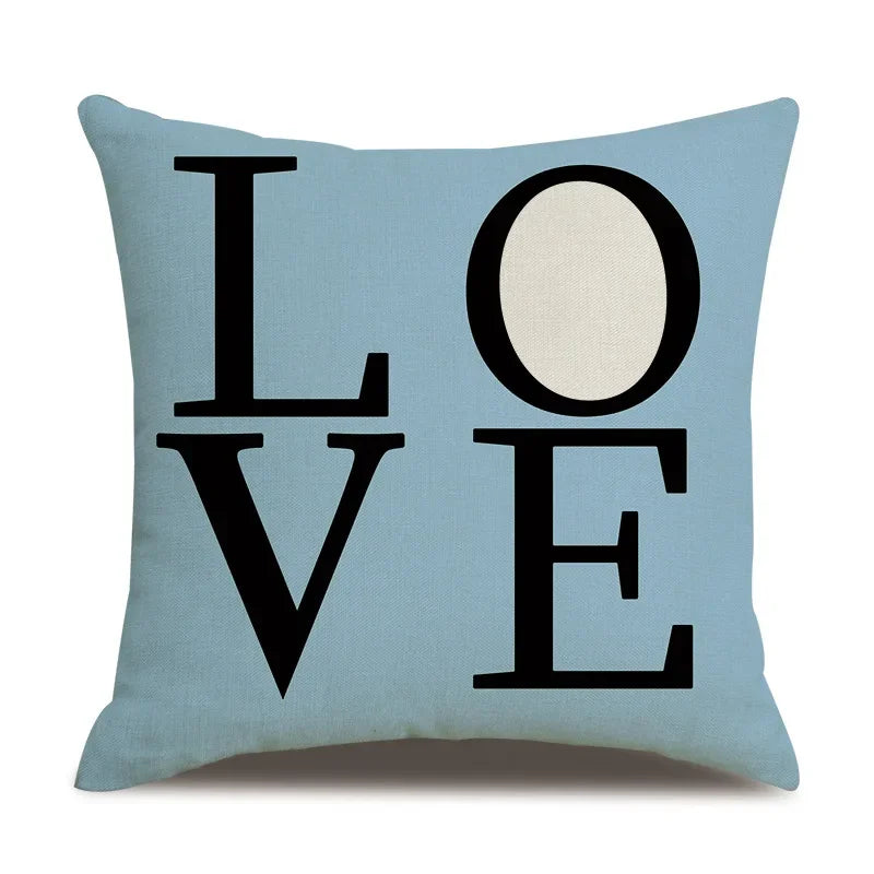 Axyaa Blue Deltoid Geometry Pillow Cover 45*45cm for Living Room, Bedroom, Sofa, Car