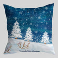 Axyaa Christmas Pillow Covers: Winter Scenes Pattern for Sofa, Bedroom, Car
