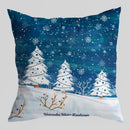 Axyaa Christmas Pillow Covers: Winter Scenes Pattern for Sofa, Bedroom, Car