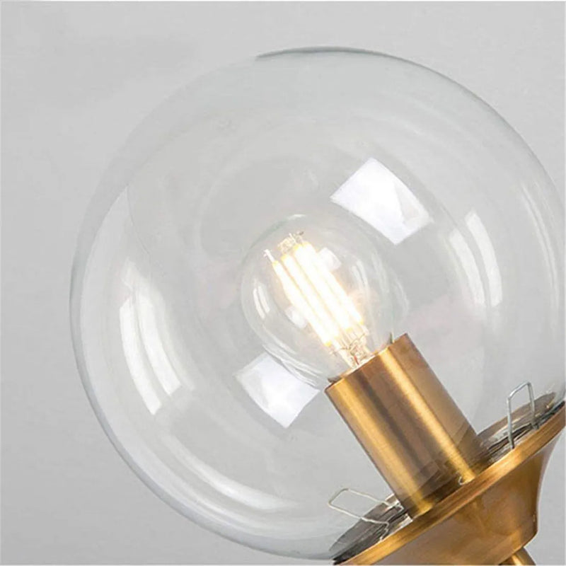 Axyaa Clear Glass Lamp Shade- Transparent Round Light Cover- DIY Replacement- D13cm-D25cm