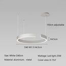 Axyaa Modern Ring LED Chandelier for Living Dining Room Pendant Light