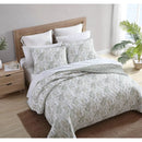 Axyaa Maui Palm Green Twin Quilt Set with Matching Sham