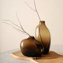 Axyaa Zen Glass Vase Geometric Single Flower Holder for Home Decor