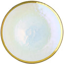 Axya™ Rainbow Glass Dinner Plates with Gold Inlay - Set of 4