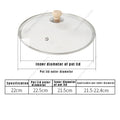 Axyaa Tempered Glass Chef Lid with Wooden Handle for Versatile Home Cooking