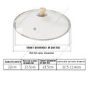 Axyaa Tempered Glass Chef Lid with Wooden Handle for Versatile Home Cooking