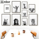 Nordic Kids Room Decor Art Print with HAKUNA MATATA Quotes by Axyaa
