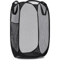 Axyaa Collapsible Mesh Laundry Basket with Side Pocket for Breathable Clothes Storage