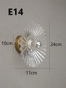 Axyaa Nordic Rotund Glass Wall Sconce Modern Home Decor Lighting Fixtures