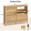 Axyaa 4-Drawer Wooden Shoe Organizer for Entryway Storage