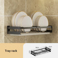 Axyaa Kitchen Wall Mount Dish Drying Rack with Storage Shelves