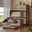 Axyaa Foldable Storage Cabinet with Lid - Home Organizer for Clothes & Toys