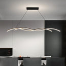 Axyaa Wave LED Pendant Lights for Dining Room Bar Chandeliers - Modern Minimalist Hanging Lamps