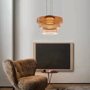 Axyaa Green Glass Chandelier: Minimalist Retro Lighting for High-end Room Decor