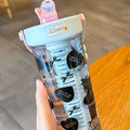 Axyaa Flower Tea Tritan Water Bottle with Tea Strainer, Straw - 750ml