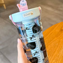 Axyaa Flower Tea Tritan Water Bottle with Tea Strainer, Straw - 750ml