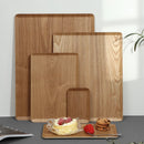 Axyaa Ash Wood Rectangular Tray for Desserts and Storage