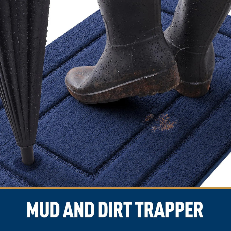 Axyaa Low-Profile Indoor Doormat, Non-Slip Washable Floor Mat for Entryway