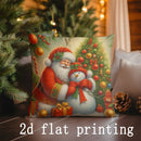 Axyaa Christmas Tree & Santa Pattern Pillow Covers - Sofa Bedroom Car Cushion Cover