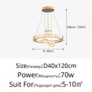 Axyaa Crystal Chandelier Pendant Light - Elegant Luxury Ceiling Fixture for Living Room