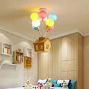 Axyaa Stained Glass Cartoon Balloon Ceiling Lights with LED for Kids Bedrooms