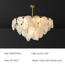 Axyaa Green Glass Crystal Chandelier Elegant Vintage Pendant Lighting for Home