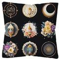 Axyaa Ramadan Floral Crescent Moon Fasting Lamp Pillowcase