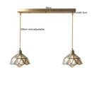 Axyaa Nordic Copper Pendant Light Clear Glass Vintage American Style Lamp