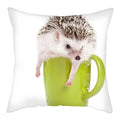 Hedgehog Print Pillow Cover for Home Sofa Decor - Axyaa