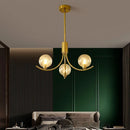 Axyaa Minimalist Acrylic Cover Chandelier Wrought Iron Lighting Fixtures