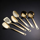 Axyaa Stainless Steel Cutlery Set Spoon Spatula Clander Kitchenware Mirror Polished