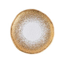 Axyaa White Gold Ceramic Stone Pattern Sushi Plate - Molecular Cooking Specialty Tableware