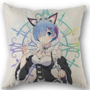Axyaa Cotton Linen Square Decorative Pillowcase Pillow Covers Cases for Home Decor