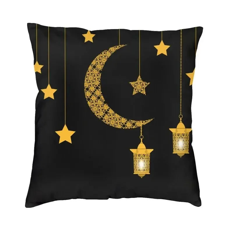 Eid Mubarak Ramadan Pillow Cases for Islamic Home Decor by Axyaa