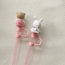 Cherry Blossom Bear Silicone Straw Cover for 30oz Cups by Axyaa