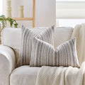 Chenille Striped Pillowcase Cojines by Axyaa for Light Luxury Decor in Living Room