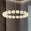 Axyaa Acrylic Ball Ring Pendant Chandelier LED Light for Home and Hospitality