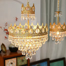 Axyaa French Style LED Crystal Chandeliers for Home Decor Lighting
