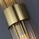 Axyaa Clear Crystal LED Wall Sconces for Bedroom, Stainless Steel Wall Lights for Dining Room