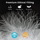 Axyaa Palatial King All Season Comforter, 750+FP Organic Fiber, Ultra Soft Hotel Bed