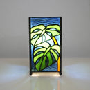 Axyaa Mosaic Glass Bedside Table Lamp, Small Night Light for Bedroom or Desk