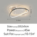 Axyaa Modern LED Ceiling Light Black/Gold Remote Control Home Decor Lighting