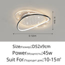Axyaa LED Ceiling Light Black/Gold Remote Control Modern Home Lighting Fixtures
