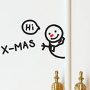 Axyaa Christmas Ornaments Santa Claus Elk Snowflake Sticker Decoration