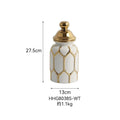 Axyaa European Gold Luxury Ceramic Vase General's Jar Ornament Art Craft Decor